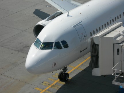 airplane at gate