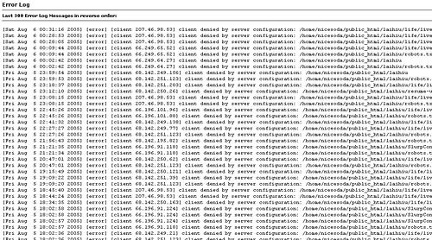 Apache log