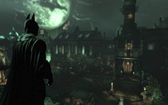 Batman overlooking asylum