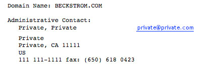 Beckstrom whois data