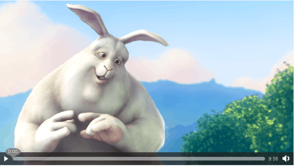 Big Buck Bunny movie in html5 video