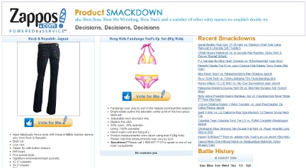 Clothes.com product smackdown