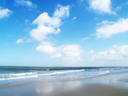 clouds on the beach