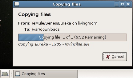 File copy graphical dialog