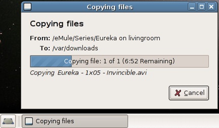 linux file copy log out