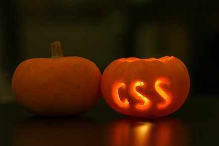 CSS carved in a pumpkin