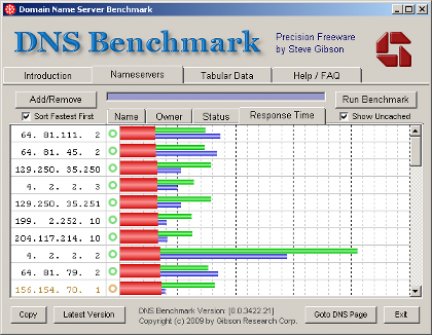 how to use google dns benchmark