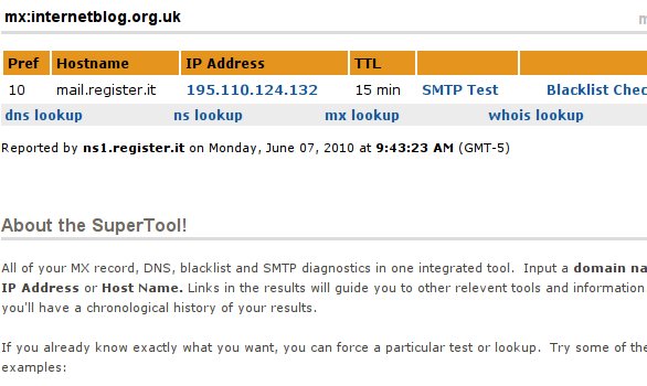 DNS MX check