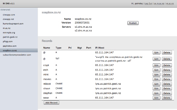 DNS editing