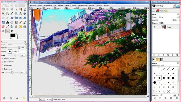 Editing an image in GIMP