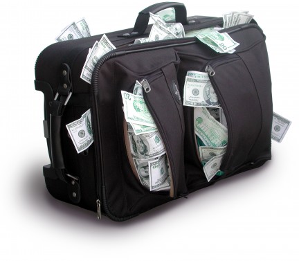 suitcase full of money