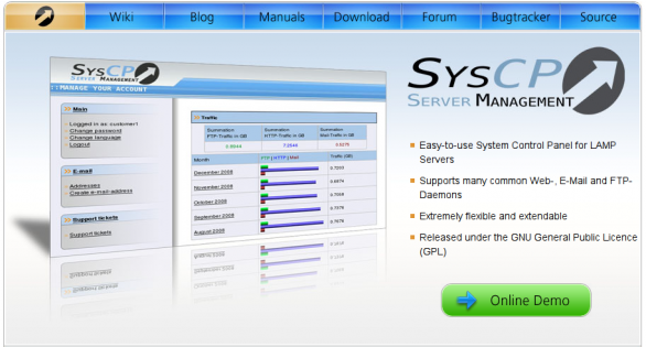 SysCP screenshot