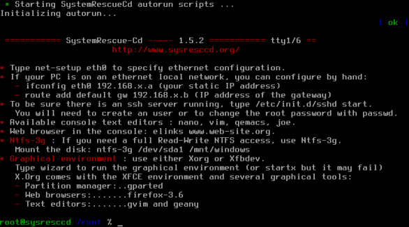 install ntfsprogs on systemrescuecd