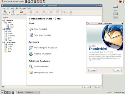 mozilla thunderbird log in