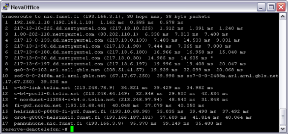 Traceroute command