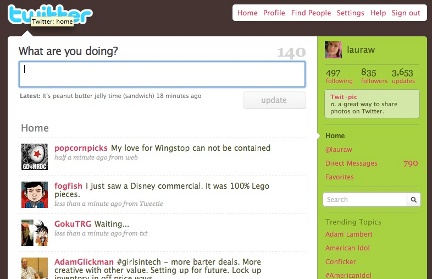 Twitter home page