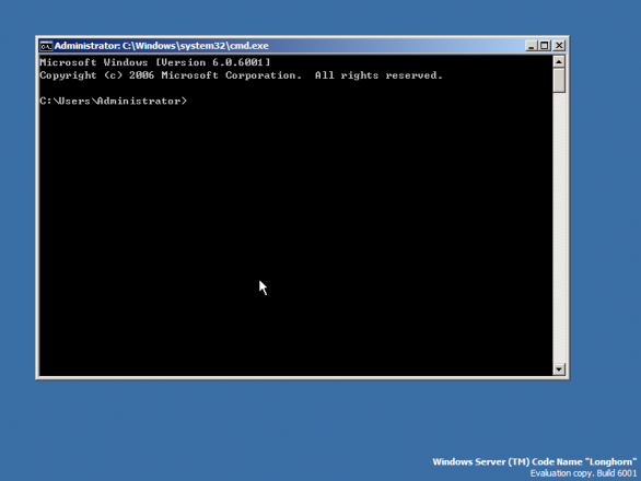 Windows server 2008 core installation