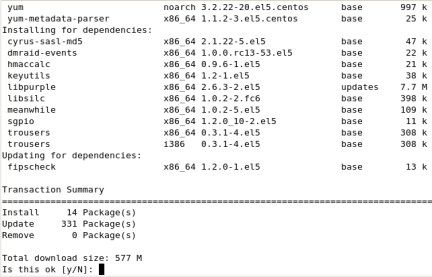 YUM update CentOS