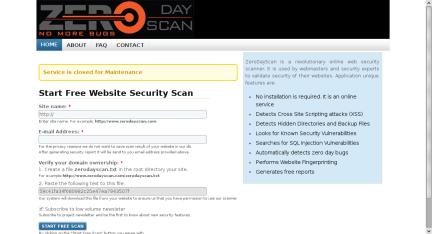 Zero Day Scan screenshot